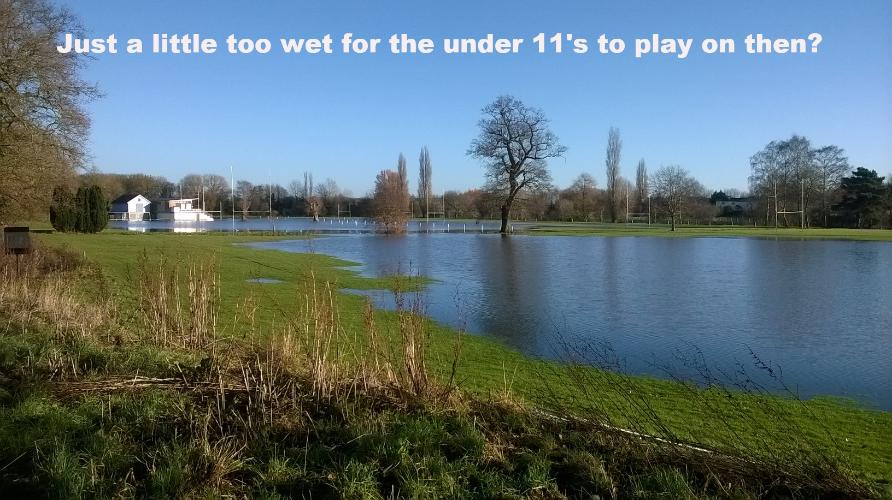 13th Dec 2014 - Perhaps a little too wet for the under 11s to play on?